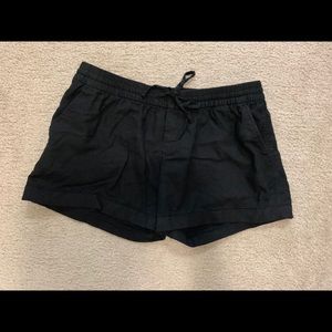 Black Linen Shorts